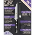 thumbnail image 4 of Kessaku Steak Knife Set - 5 inch - Dynasty Series - 4 Razor Sharp Kitchen Knifes - Forged ThyssenKrupp German Stainless Steel - G10 Garolite Handle with Blade Guards, 4 of 9