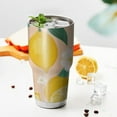 thumbnail image 3 of 30oz Lemon Tumblers Stainless Steel Tumbler with Lid and Straw,Vacuum Insulated Double Wall Travel Tumbler Cups Mug with Cleaning Brush for Coffee,Tea, 3 of 7