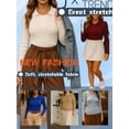 thumbnail image 4 of Anygrew Women Business Pullover Polo Sweater Long Sleeve Casual Knitted Blouse Outfits, 4 of 7
