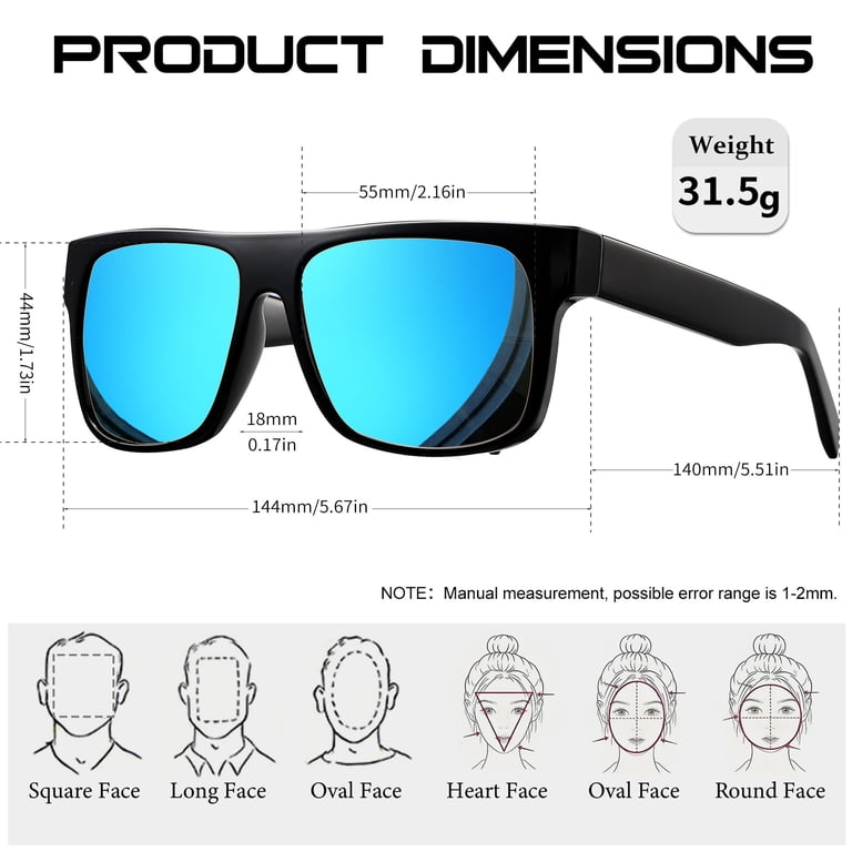 Kanastal Polarized Rectangular Sunglasses, UV400 Protection photo 4