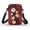 Tropical Flowers Geometric Leaves, variant on HELLHERO Lightweight Polyester Small Crossbody Purse Unisex 4.33"x1.97"x7.09" Gothic Skull Tombstone Pattern