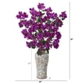 thumbnail image 2 of Nearly Natural 39in. Bougainvillea Artificial Arrangement in Decorative Vase, Purple, 2 of 2