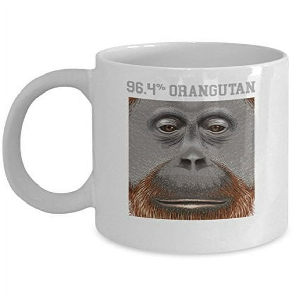 Orangutan 11 oz Coffee Mug - Fun Monkey Gift White Ceramic