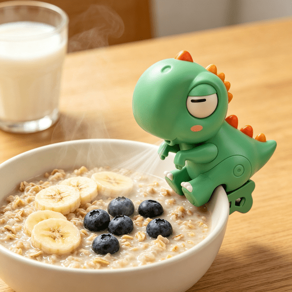 Mini Food Cooling Fan - Portable Cartoon Animal Shape Clip On | Rechargeable Dinosaur Blower for Coffee, Soup, Rice, Home, Office, Kitchen, Tea, Milk Mugs, Meals