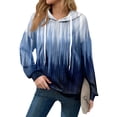 thumbnail image 3 of Hoodies For Women Oversized Winter Cute Sweatshirts Pullover Trendy Fall Clothes, Retro Print Lightweight Design without Pockets for Fall Winter Fashion and Comfort,Dark Blue,S, 3 of 8