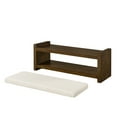 thumbnail image 5 of GZXS 47" Padded Entryway Bench with Lower Shelf – Modern Accent Bench with Storage and Removable Ivory Cushion for Bedroom, Living Room, or Hallway, 5 of 7