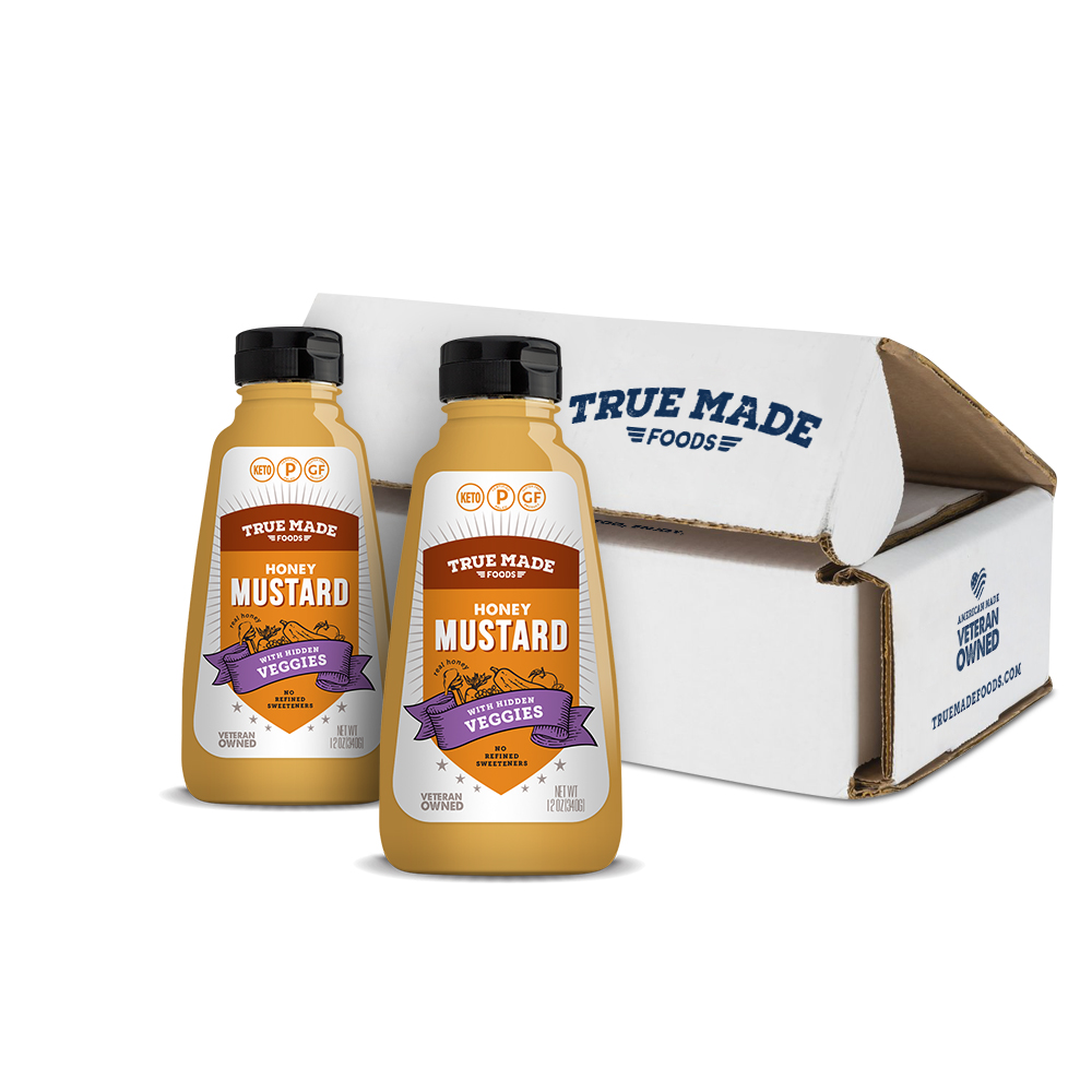 True Made Foods Low Sugar Honey Mustard, Keto Friendly (12oz, 2 Pack