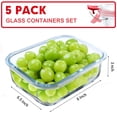 thumbnail image 2 of Juego de 5 Contenedores de Vidrio para Alimentos VERONES de 36 oz Herméticos, 2 of 7