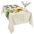 thumbnail image 2 of Sunflower Table Cloth Waterproof Tablecloths, Summer Botanical Bee Farmhouse Watercolor Tablecloth Dining Table Cover for Kitchen Party Tabletop Outdoor, Rectangle Tablecloth 54x108 Inch, 2 of 9