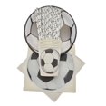 thumbnail image 4 of Juego de vajilla desechable con temática de fútbol, suministros de decoración de pasteles para fiesta de cumpleaños de niño, Baby Shower, patrón de fútbol, taza, plato, Pajita, 4 of 5