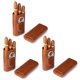 thumbnail image 1 of 3X Humidores de 3 Dedos de Alta Calidad Caja de Cigarros Portátil Estuche de Marrón para Puros con Cortador de Puros, 1 of 5