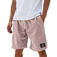 thumbnail image 2 of Men's Breathable Linen Shorts Comfort Loose Fit Summer Vacation Beach Shorts with Pockets, 2 of 4