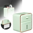 thumbnail image 1 of 1PC Haiying Double-Layer Toilet Paper Box Wall Mounted Bathroom Tissue Storage Box Punch Toilet Paper Holder WC Roll Paper Stand Phone Rack For Ca, 1 of 8