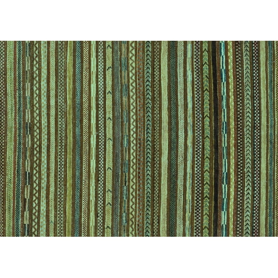 Ahgly Company Indoor Rectangle Oriental Light Blue Modern Area Rugs, 7' x 9'