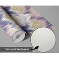 thumbnail image 6 of S4Sassy Ikat Pattern Wallpaper - Blue Wall Covering, 25" x 360" Self-Adhesive Textured Vinyl Walls Paper, Walls Wrap, Easy DIY Wall Covering For Kids Bedroom, Kids room wall decor, Playroom Wallpaper, 6 of 8