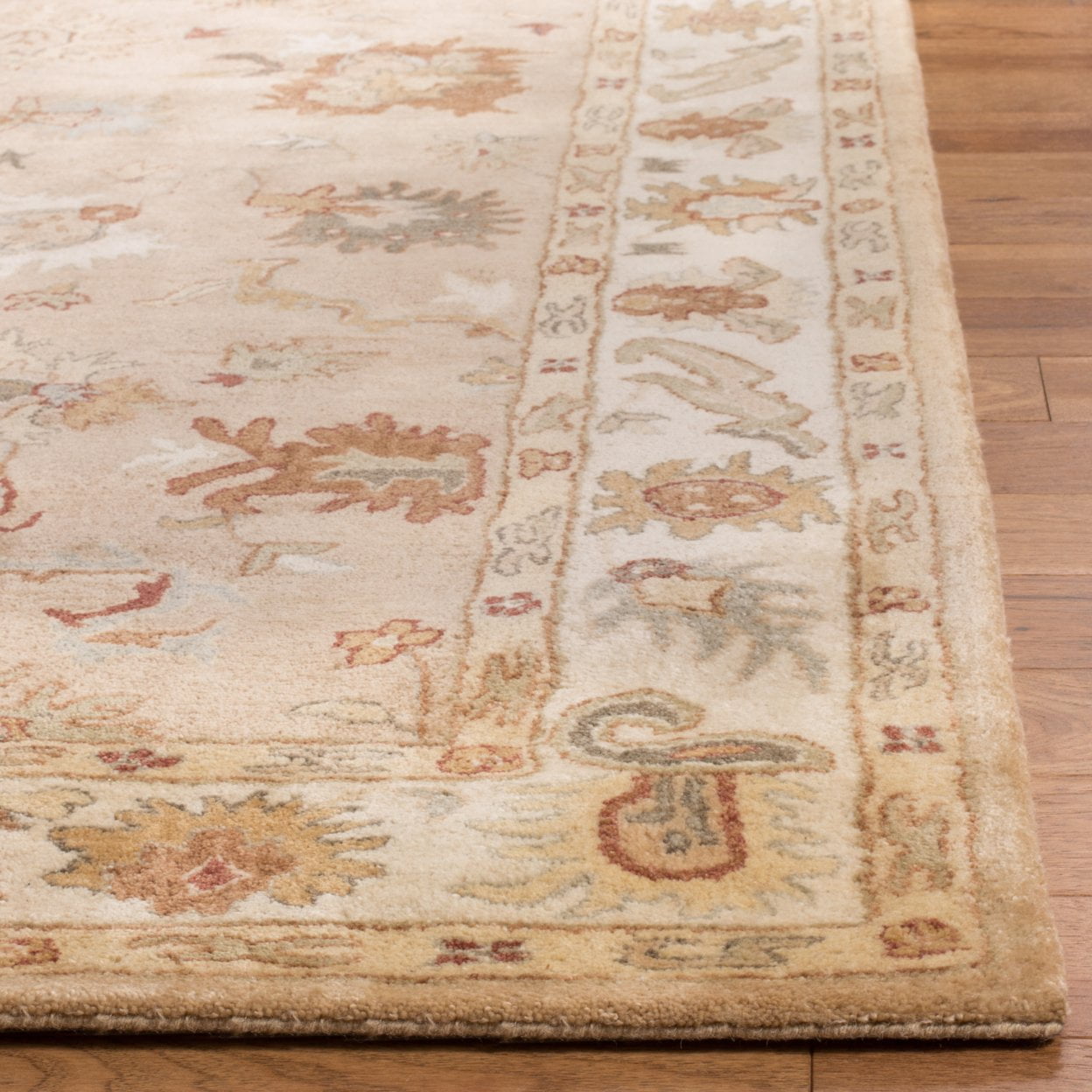 SAFAVIEH Bergama Bradford Traditional Wool Runner Rug, Taupe/Ivory, 2'3" x 12'