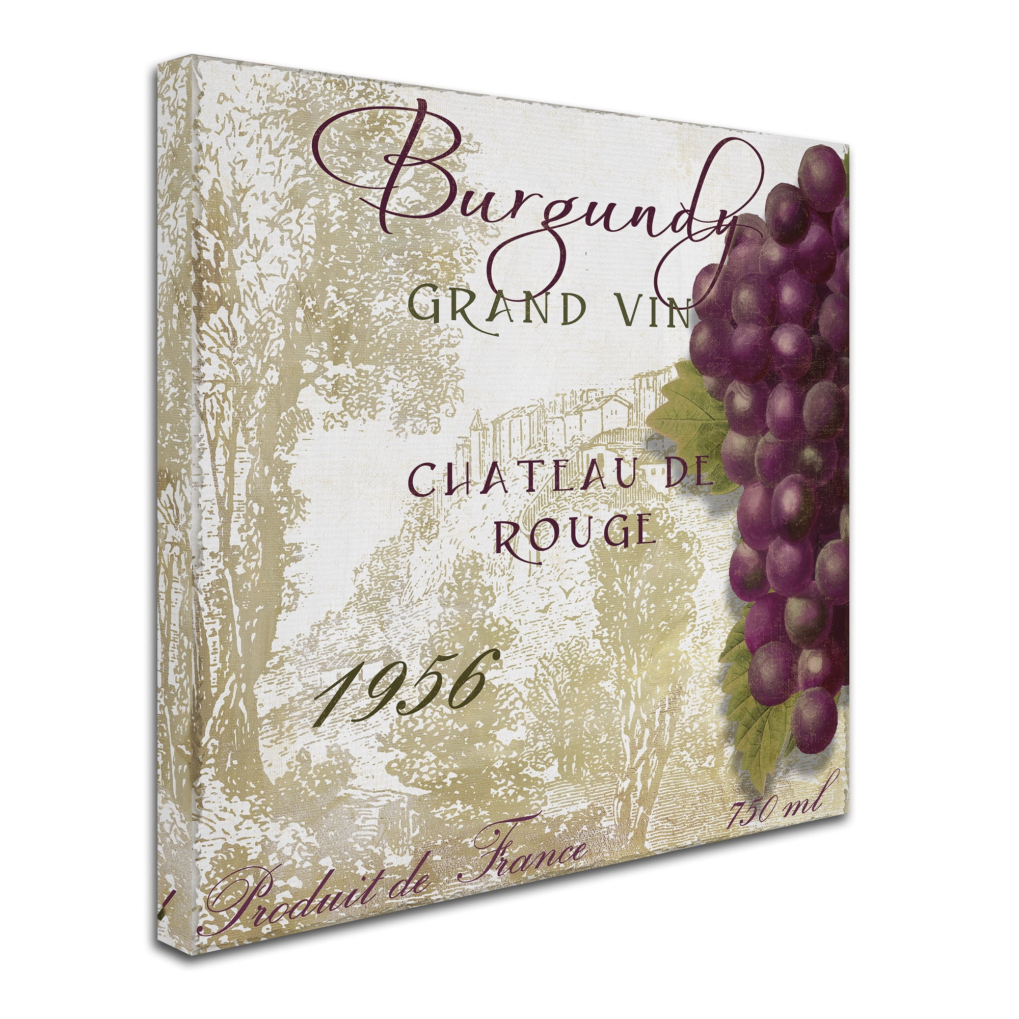 Trademark Fine Art "Grand Vin Burgundy" Canvas Art by Color Bakery