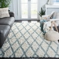 thumbnail image 2 of SAFAVIEH Kenya London Geometric Area Rug, Ivory/Blue, 6' x 9', 2 of 12