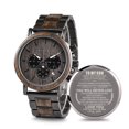 thumbnail image 1 of Reloj 2win W*Q26-1 de 44 mm con caja de madera y acero y cronógrafo, 1 of 9