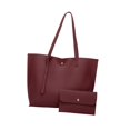 thumbnail image 2 of Monedero totalizador de cuero PU para mujer Perfecl Hobo Rojo oscuro, 2 of 8