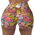 thumbnail image 2 of Picia Fruit-Flavored Ice-Cream Printed Workout Shorts for Women Seamless Scrunch Butt Lifting High Waisted Yoga Gym Booty Running Moisture-wicking Short Pants-, 2 of 9