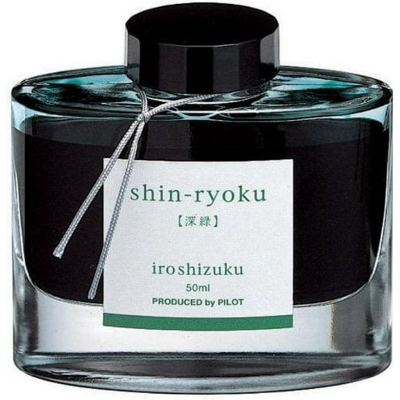 Pilot Iroshizuku Bottled Fountain Pen Ink, Shin-Ryoku, Forest Green, Deep Green, 50ml (69214)