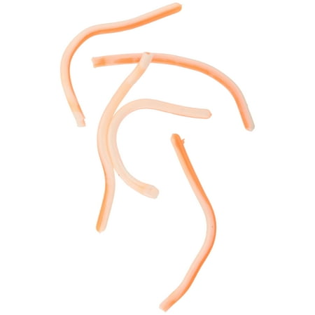 Luck-E-Strike Orange/White Trout Worms 5 ct Pack