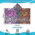 thumbnail image 2 of Multicolor Paisley and Floral Pattern Hooded Bath Towel，50"x30" for Ages 3 To 12 Kids, Quick Dry Lightweight Soft Microfiber Hood Beach Towel Cover Up for Kids, 2 of 7
