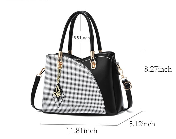 Purses and Handbags for Women's Patchwork Top Handle Satchel Shoulder Bags Fashion Leather Messenger Tote Handbag