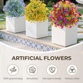 thumbnail image 2 of Realistic Artificial Flowers for Outdoors, Faux Boxwood Topiary Ball with Ground Spike, UV Resistant Fake Greenery Plants for Garden Yard Porch Decor, 2 of 8