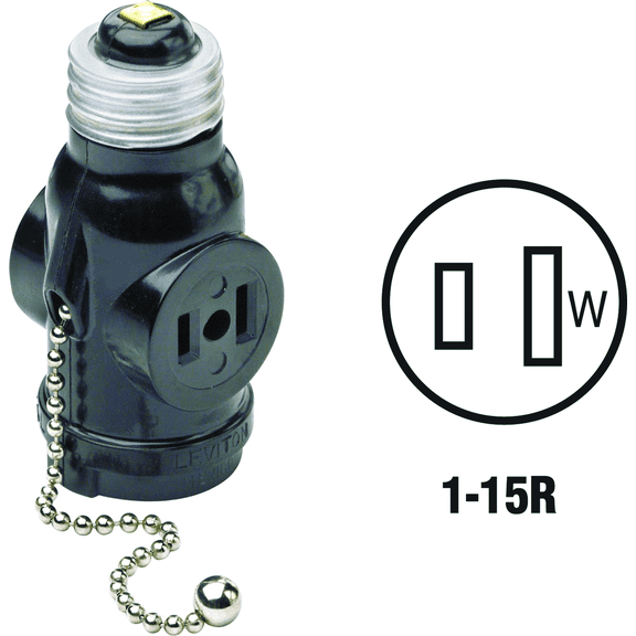Leviton 125V Electrical Accessory in Black UL Listed for US Residential Electrical Code Compliance, Drop-in NEC-Standard Wiring