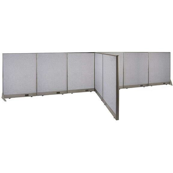 GOF T-shaped Freestanding Partition (72”D x 180”W x 48”H) Office Room Divider, Privacy Screen, Workstation Cubicle