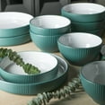 thumbnail image 6 of Christian Siriano Larosso 12-Piece Dinnerware Set Stoneware, Green, 6 of 6