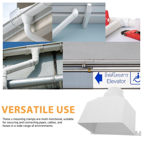 Pawsdot PVC Downspout Drainage Connector White for Outdoor Rainwater Gutter