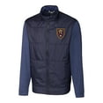 thumbnail image 2 of Men's-Cutter & Buck  Navy Real Salt Lake Stealth Hybrid Quilted Full-Zip Windbreaker Jacket, 2 of 3
