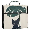 thumbnail image 5 of FORMRS Zipper Binder with Shoulder Strap 2-inch Ring 500 Sheet Capacity File Bag, Black Cat Plants, 5 of 5