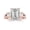 Rose Gold, variant on 1.31 Carat Designer Twisting Eternity Channel Set Four Prong Emerald Cut Diamond Engagement Ring (D Color VS1 Clarity Center Stones) 14K White Gold Size-4