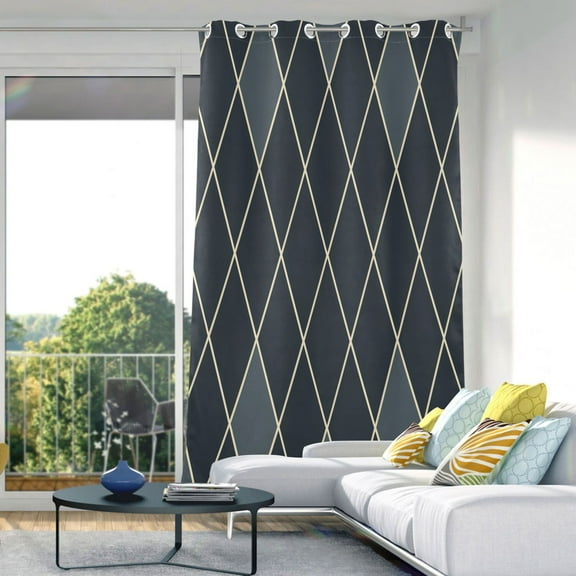 Blackout Curtains Window Curtain for Bedroom Living Room 1 Panel 82"x42" Carbon Black Block
