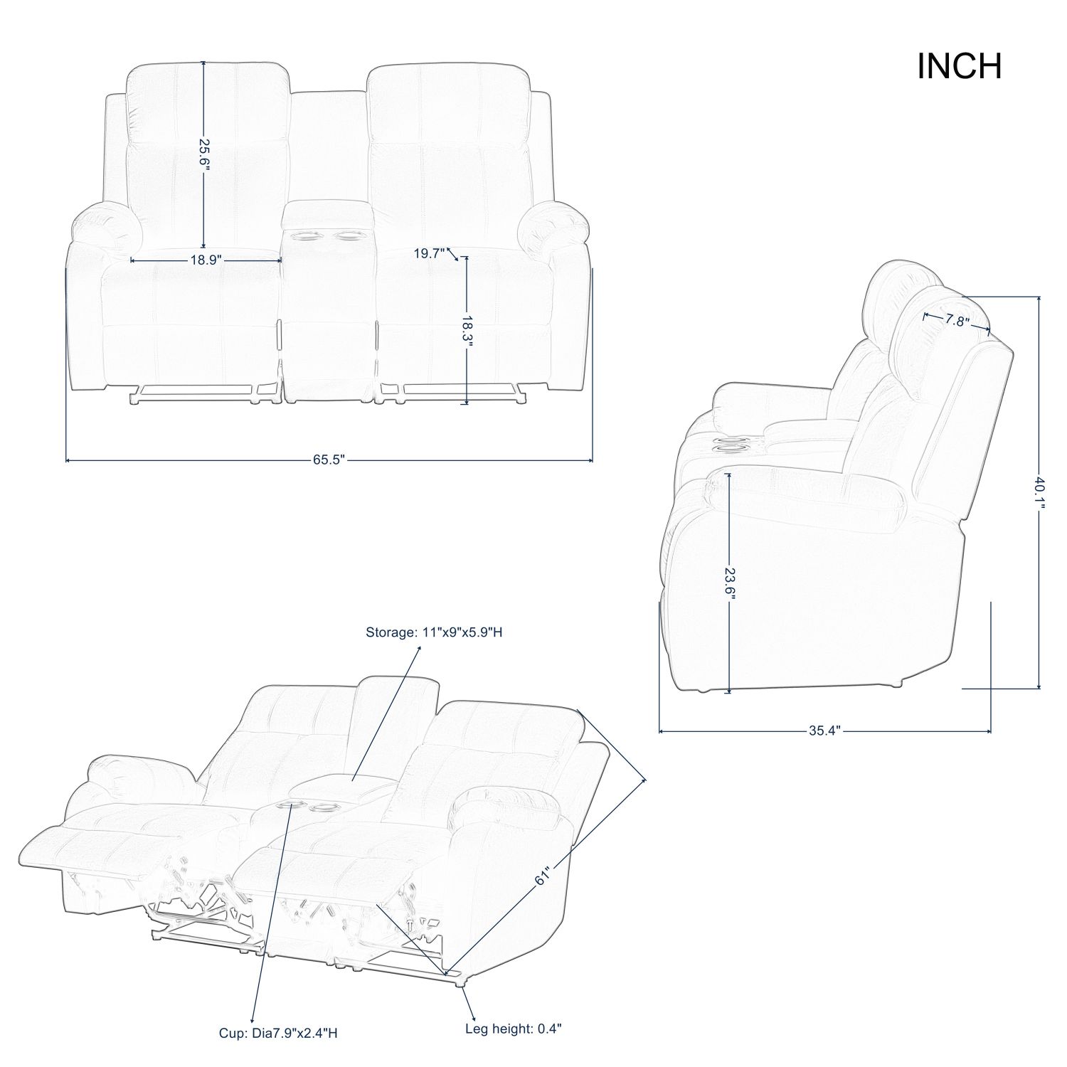 DEALTOPS 3-Piece Velvet Recliner Sofa for Living Room Set Reclining Couch Sofa Chair For Living Room Set with 5 Reclining Seats - Black