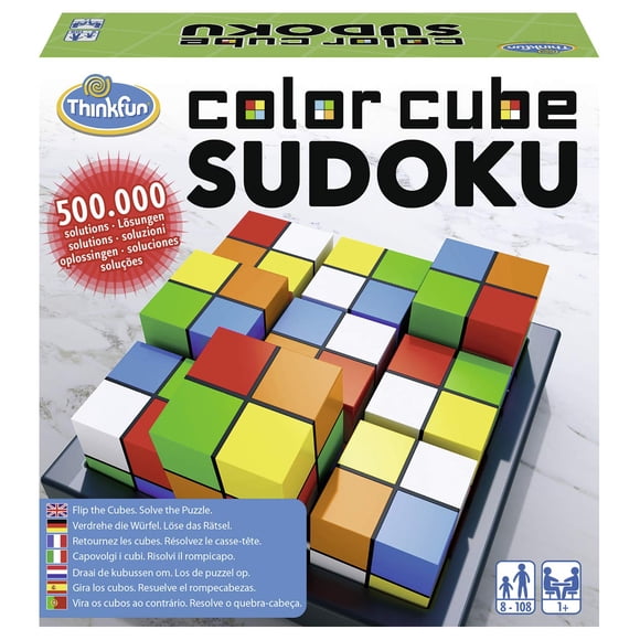 Rompecabezas ThinkFun Cubo de Colores Sudoku 3D Juego de Lógica