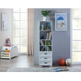 thumbnail image 4 of DUOSONG Kids Funnel White Bookcase With Book Display/Organizer Drawers - Classic White, 4 of 10