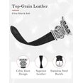 thumbnail image 3 of Wearlizer Celtic Knot Leather Band Compatible with Apple Watch Band 38/40/41/42/44/45/46/49mm Women, Slim Dressy Premium Leather Strap for iWatch Series 11 10 9 8 7 6 5 4 SE Ultra 3 2 1, 3 of 6
