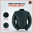 thumbnail image 2 of Daniel Smart Women’s Leather Jacket - Goatskin Motorcycle Leather Jacket with Scooter Collar Design & Multipurpose Pockets, 2 of 7