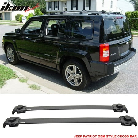 Fits 07-15 Jeep Patriot OE Factory Style Roof Rack Cross Bar Black (Best Jeep Roof Rack)