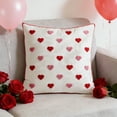 thumbnail image 4 of Valentine's Day Heart Embroidered Pillowcase - Cute Soft Decorative Pillow Cover for Couples, Romantic Love-Themed Bedding Accessory for Bedroom, Sofa & Living Room Decor, 17.71*17.71in, B, 4 of 8
