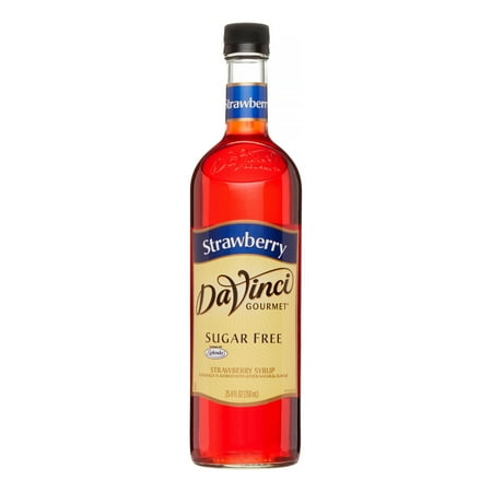 Da Vinci Sugar Free Syrup, Strawberry, 750 mL (Glass)