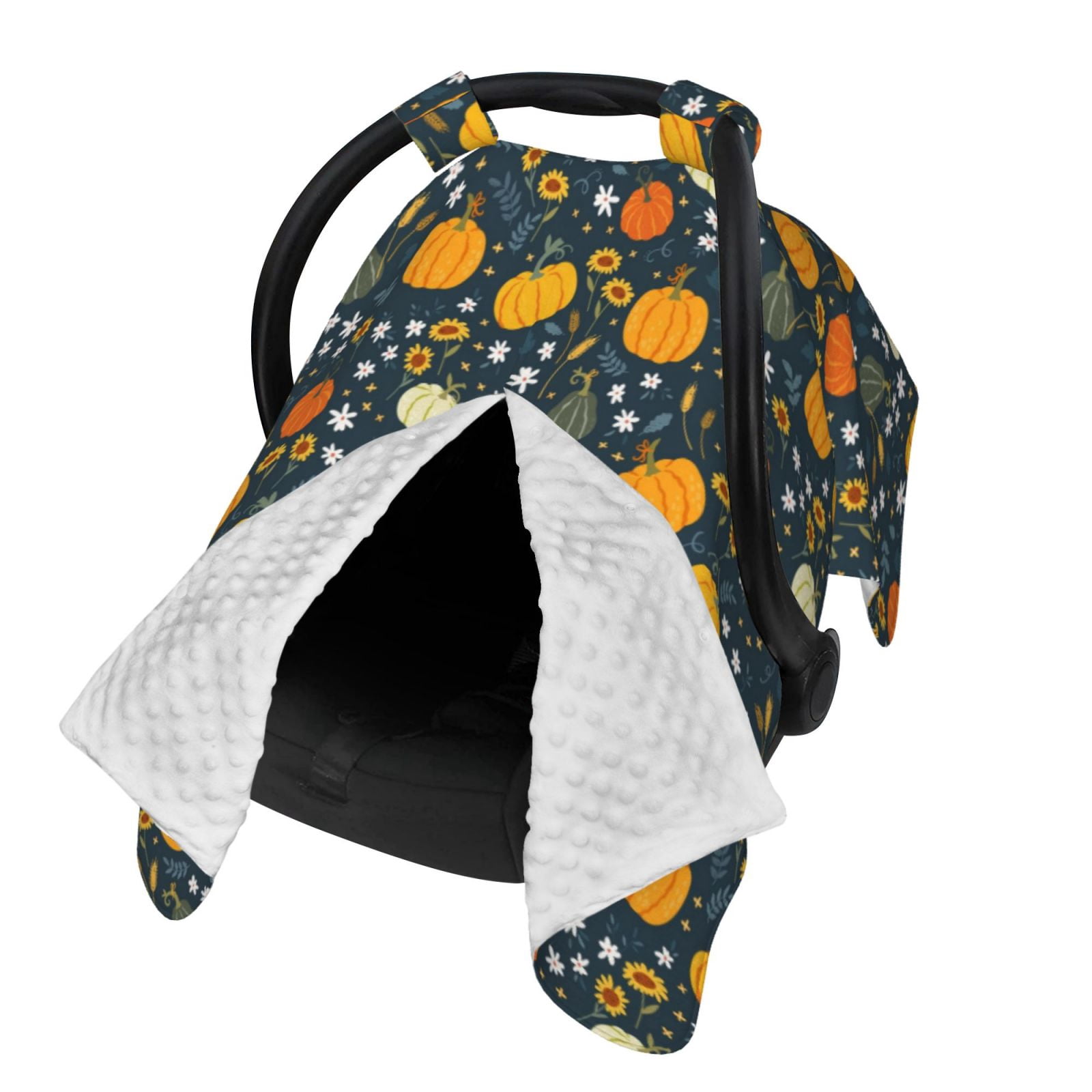 Naloa Pumpkin Baby Car Seat Cover, Breathable Baby Carrier Cover, Multiuse Baby Carrier Cover & Nursing Breastfeeding Cover