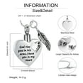 thumbnail image 2 of God Has You In His Arms, I Have You In My Heart - Heart Urn Necklace for Ashes with Birthstone Cremation Necklace for Human / Pet Ashes Necklace, 2 of 8