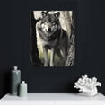 thumbnail image 4 of Nawypu  Wall Art Painting Watchful Wolf Eyes in The Wild Prints On Canvas The Picture Animal Pictures Oil for Home Modern Decoration Print Décor, 4 of 4