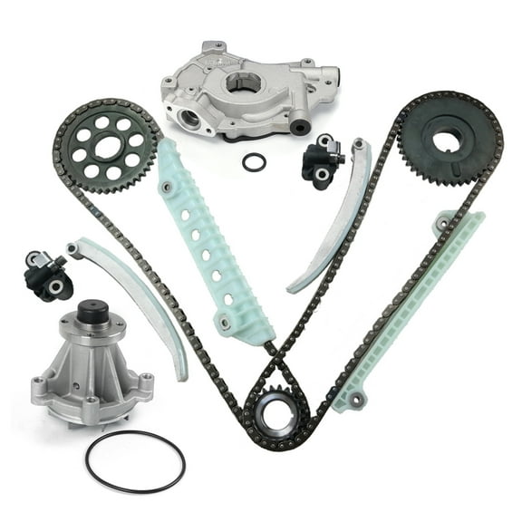 MOCA AUTOPARTS Timing Chain Kit with Oil Water Pump Fit for 2003-2008 Ford E-150 4.6L & 2002-2005 Mercury Mountaineer 4.6L